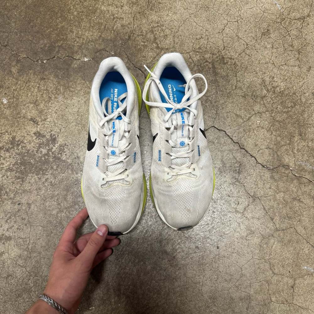 Nike Air Zoom Structure 25 Running Shoes in White/Cyber/Black - Picture 2 of 7